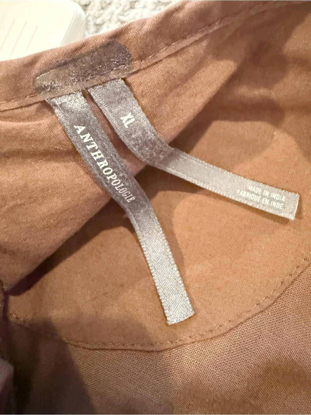 ANTHROPOLOGIE The Somerset Embroidered Maxi Dress in Brown Floral size XL - Picture 6 of 9